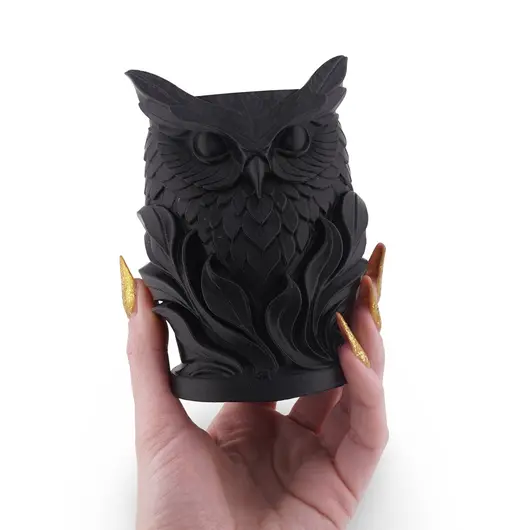 Decoratiune / Suport model bufnita - negru, imagine 3