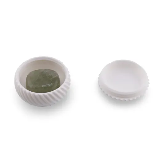 Decoratiune / Suport pentru cristale model spirala, alb - 4,5cm, imagine 2