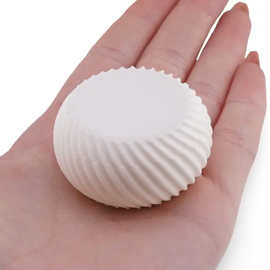 Decoratiune / Suport pentru cristale model spirala, alb - 4,5cm, imagine 3