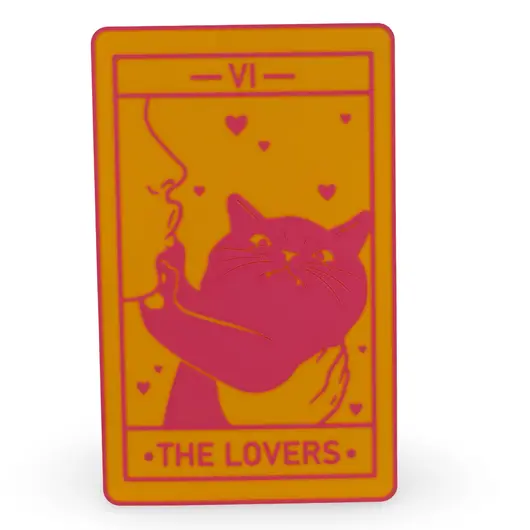 Decoratiune tip carte de tarot THE LOVERS, 20cm, imagine 2