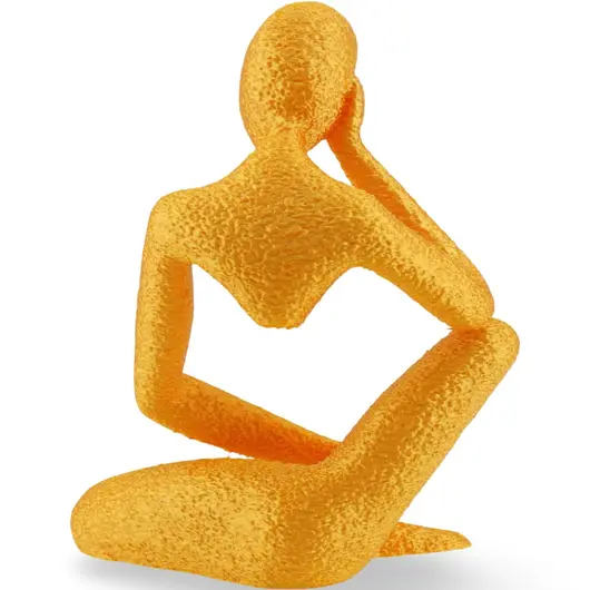 Figurina silueta ganditoare model minimalist, 12cm - aurie, imagine 2