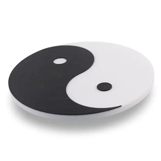 Placa decorativa cu simbol Yin Yang potrivit pentru suport cristale, imagine 2