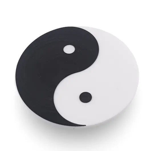 Placa decorativa cu simbol Yin Yang potrivit pentru suport cristale