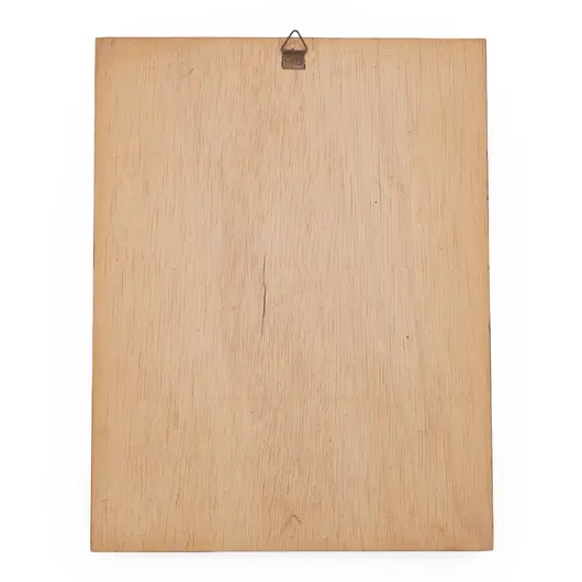 Saboti vintage din lemn sculptat, peisaj marin cu barca, 28cm, imagine 2