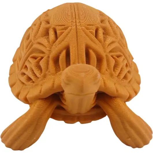 Statueta feng shui Broasca testoasa pentru longevitate si stabilitate - 7,5cm, galben inchis, imagine 2