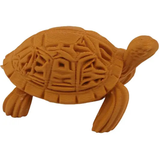 Statueta feng shui Broasca testoasa pentru longevitate si stabilitate - 7,5cm, galben inchis