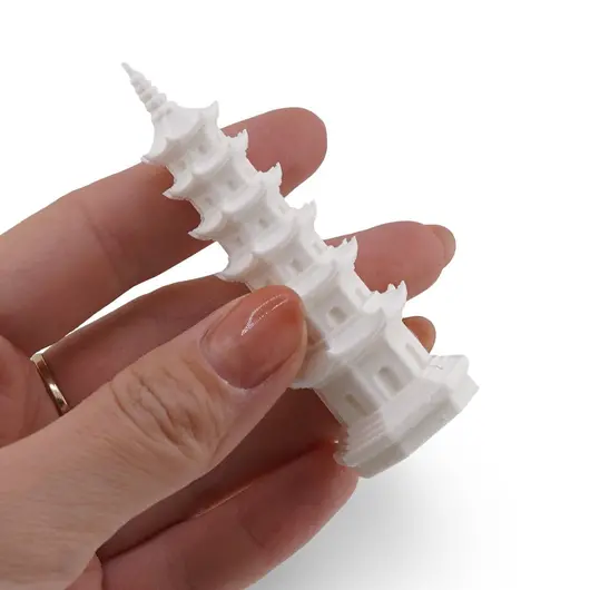 Statueta Feng Shui Pagoda cu 7 niveluri pentru intelepciune - alb, imagine 3