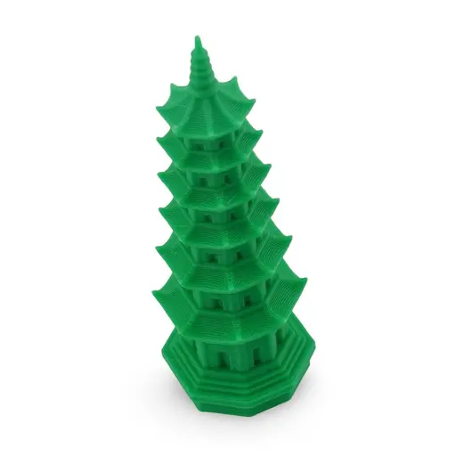 Statueta Feng Shui Pagoda cu 7 niveluri pentru intelepciune - verde, imagine 2