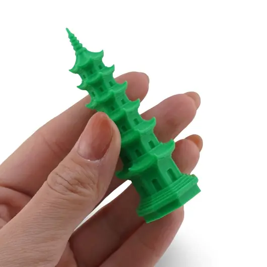 Statueta Feng Shui Pagoda cu 7 niveluri pentru intelepciune - verde, imagine 3