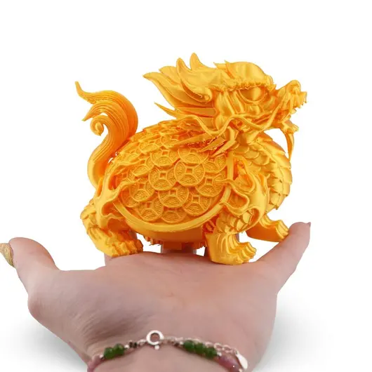 Statueta feng shui Pi Xiu pentru protectia averii si blocarea energiilor negative, 10cm - auriu, imagine 3