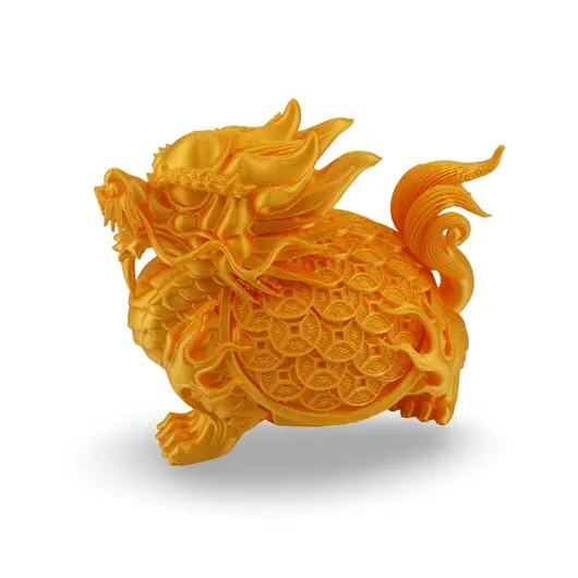 Statueta feng shui Pi Xiu pentru protectia averii si blocarea energiilor negative, 10cm - auriu