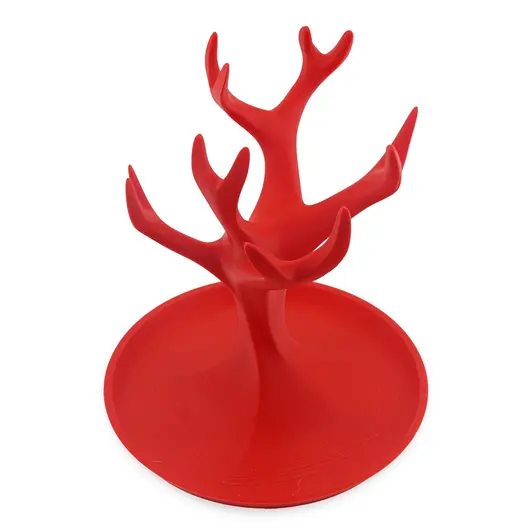 Suport pentru bijuterii model copac cu ramuri - rosu, imagine 2