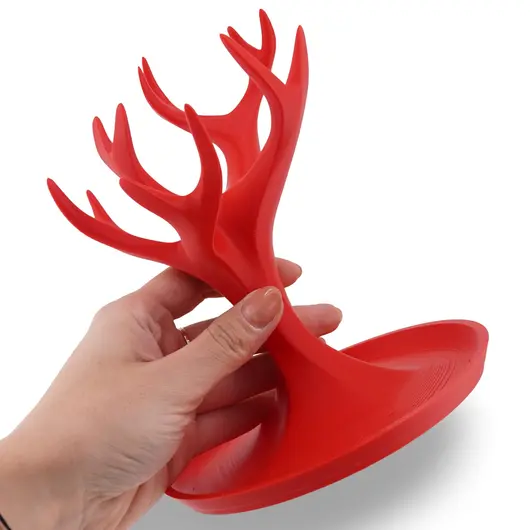 Suport pentru bijuterii model copac cu ramuri - rosu, imagine 3