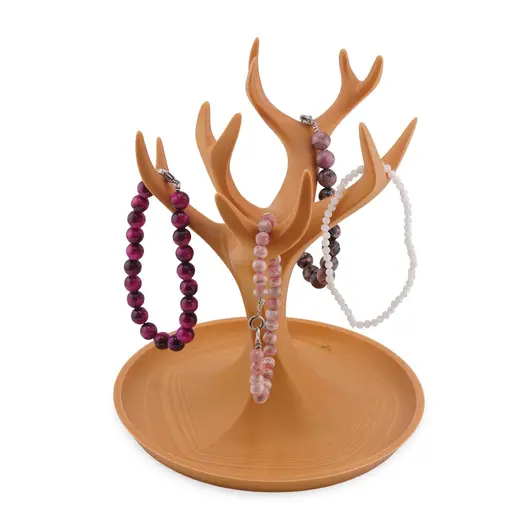 Suport pentru bijuterii model copac cu ramuri - auriu, imagine 2