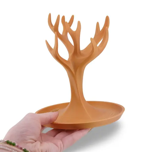 Suport pentru bijuterii model copac cu ramuri - auriu, imagine 3