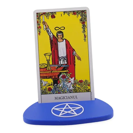 Suport pentru citirea cartilor de tarot cu Pentagrama - albastru, imagine 2