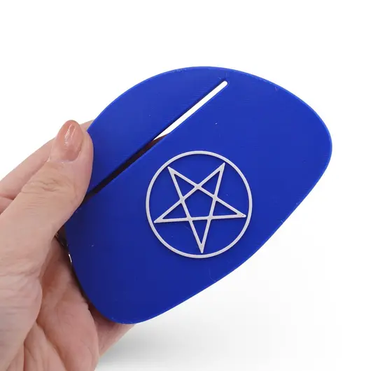 Suport pentru citirea cartilor de tarot cu Pentagrama - albastru, imagine 3