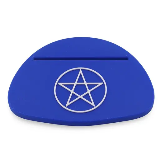 Suport pentru citirea cartilor de tarot cu Pentagrama - albastru
