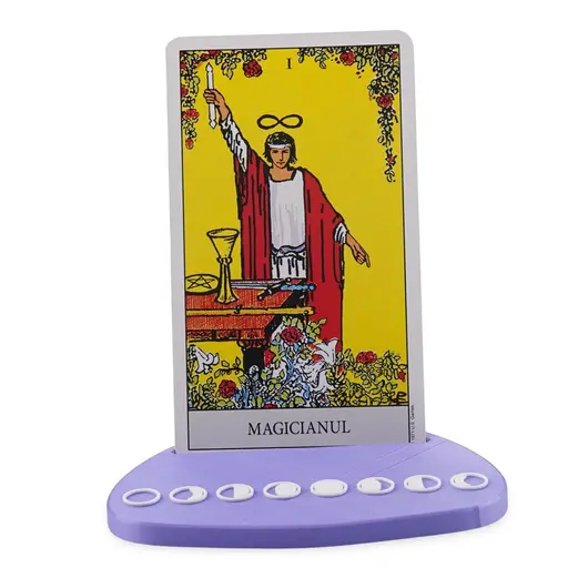 Suport pentru citirea cartilor de tarot cu simbolurile fazelelor lunare - mov, imagine 2
