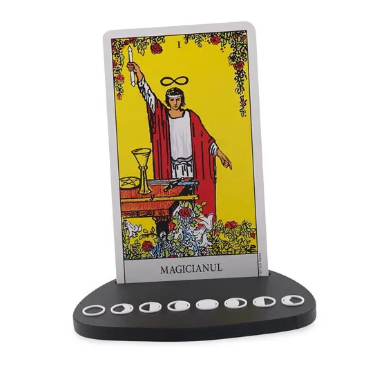 Suport pentru citirea cartilor de tarot cu simbolurile fazelelor lunare - negru, imagine 2