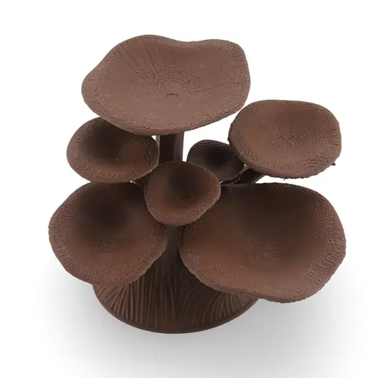 Suport pentru cristale model ciuperca, 9cm - maro, imagine 2