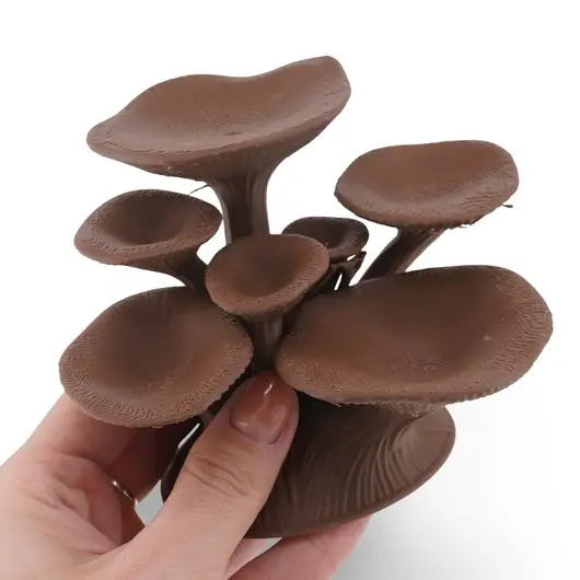 Suport pentru cristale model ciuperca, 9cm - maro, imagine 4