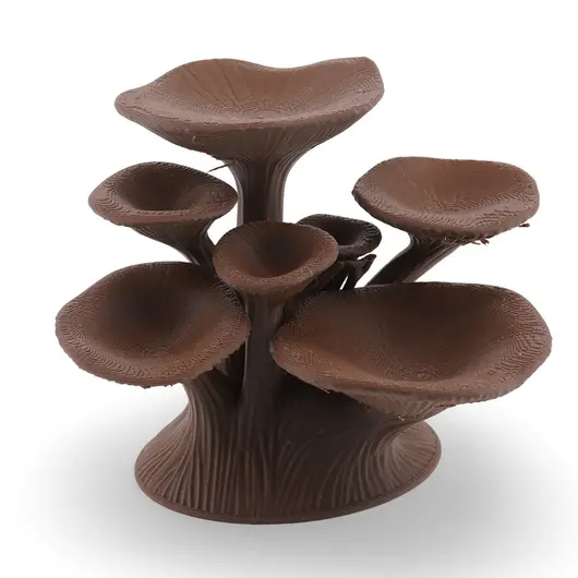 Suport pentru cristale model ciuperca, 9cm - maro