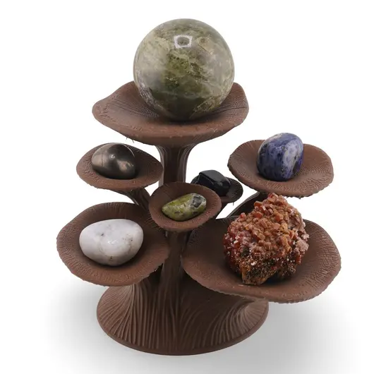 Suport pentru cristale model ciuperca - maro, imagine 3