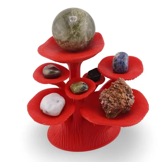 Suport pentru cristale model ciuperca - rosu, imagine 3