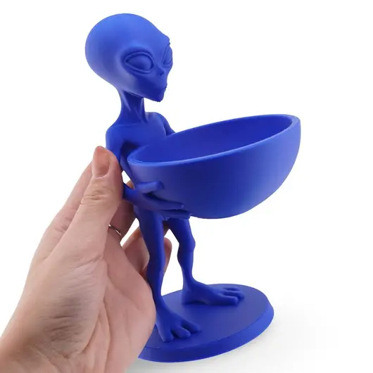 Suport pentru cristale model extraterestru - albastru, imagine 3