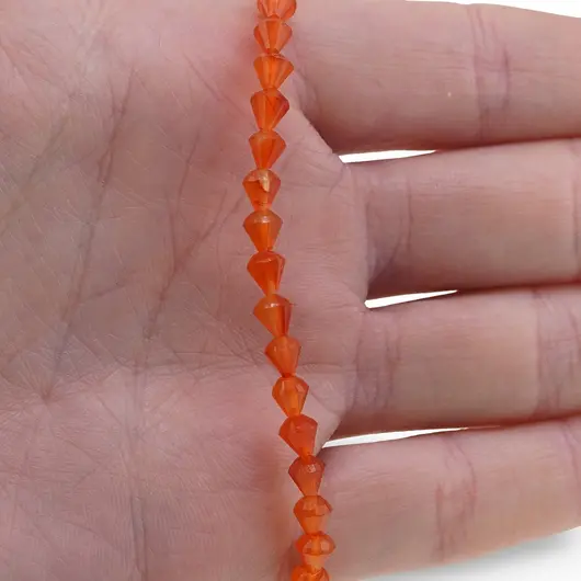 Bratara Carneol romb fatetat 4mm si argint 925, imagine 3