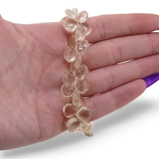 Bratara Citrin briolete fatetate 9-10mm si argint 925, imagine 3