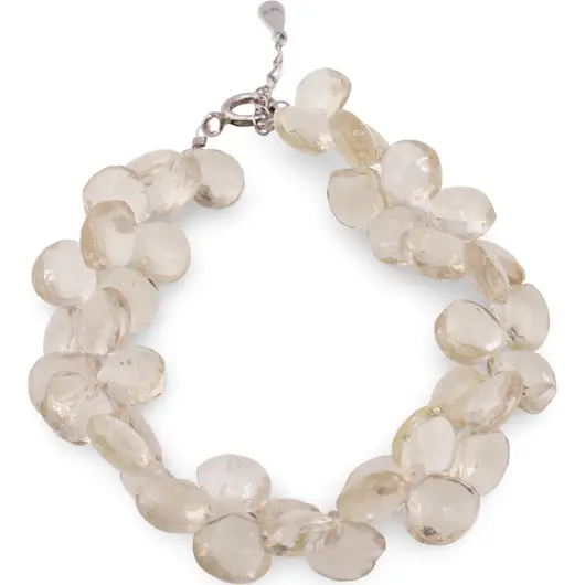 Bratara Citrin briolete fatetate 9-10mm si argint 925