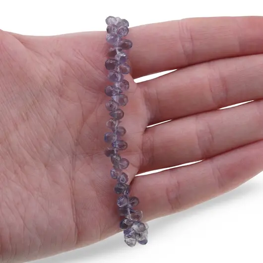 Bratara Iolith briolete fatetate picatura 5-6mm si argint 924, imagine 3