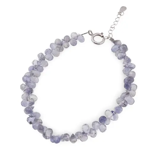 Bratara Iolith briolete fatetate picatura 5-6mm si argint 924