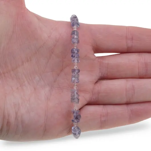 Bratara Iolith discuri 4-5mm, Aventurin rosu sfere fatetate 2mm si argint 925, imagine 3