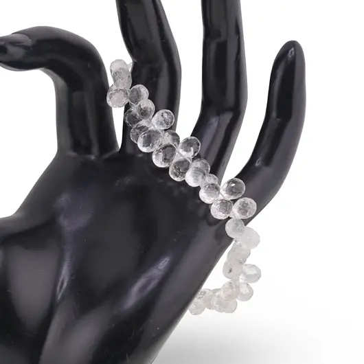 Bratara Topaz briolete fatetate picatura 8-10mm si argint 925, imagine 2