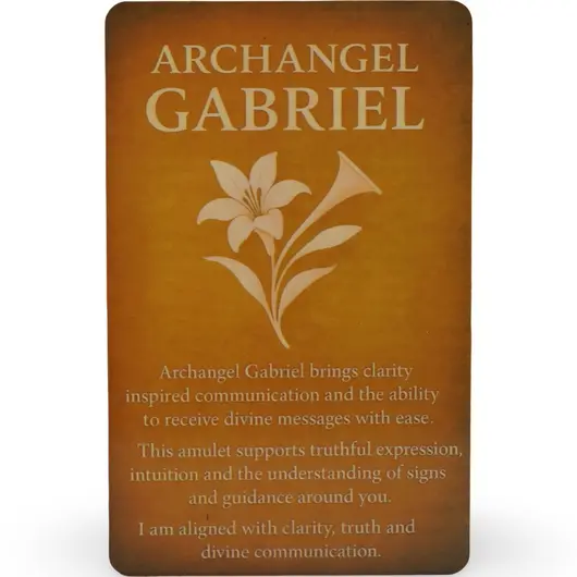 Card feng shui din plastic Arhanghelul GABRIEL, Ingerul claritatii si comunicarii divine, imagine 2