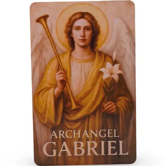 Card feng shui din plastic Arhanghelul GABRIEL, Ingerul claritatii si comunicarii divine