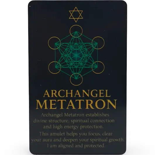 Card feng shui din plastic Arhanghelul METATRON, Ingerul protectiei energetice si al evolutiei spirituale, imagine 2