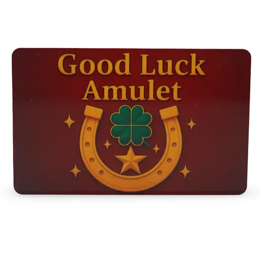 Card feng shui din plastic GOOD LUCK AMULET, Amuleta norocului si a prosperitatii