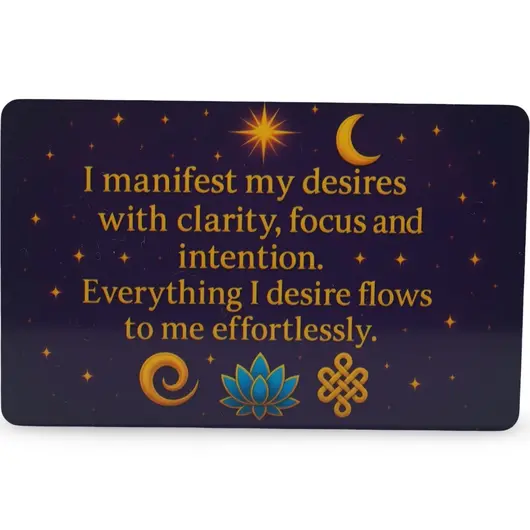 Card feng shui din plastic MANIFESTATION AMULET, Amuleta intentiei si materializarii, imagine 2