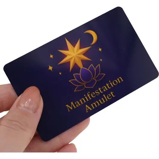 Card feng shui din plastic MANIFESTATION AMULET, Amuleta intentiei si materializarii, imagine 3