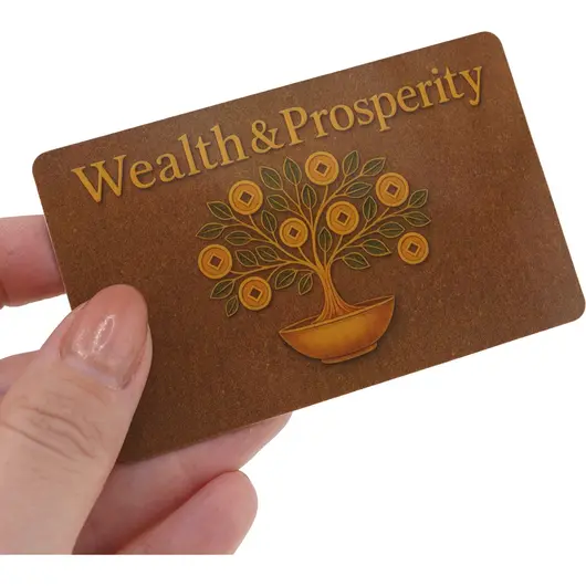 Card feng shui din plastic WEALTH & PROSPERITY, Arborele Abundentei, imagine 3
