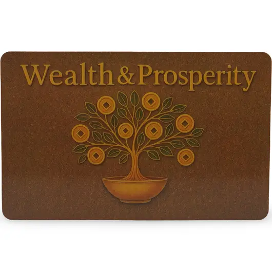 Card feng shui din plastic WEALTH & PROSPERITY, Arborele Abundentei
