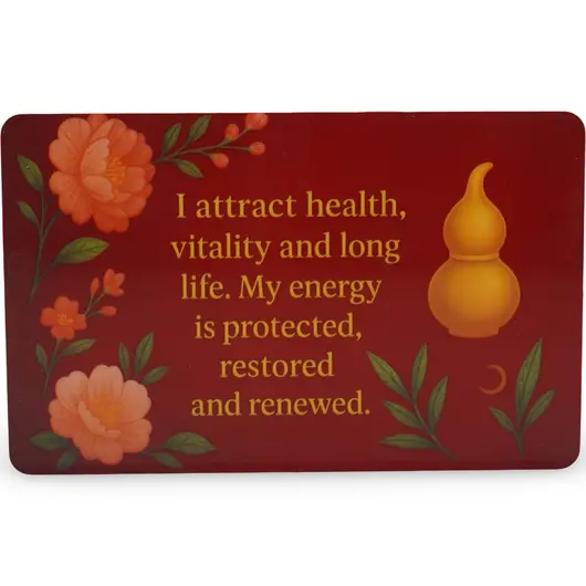 Card feng shui din plastic WU LOU AMULET, Amuleta sanatatii si longevitatii, imagine 2