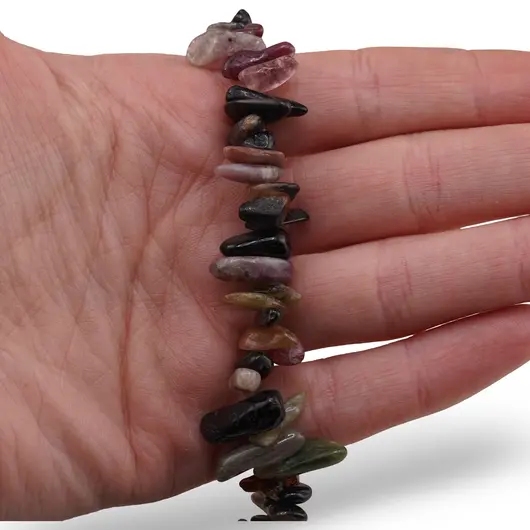 Colier Turmalina multicolora freeform 10-20mm, imagine 3