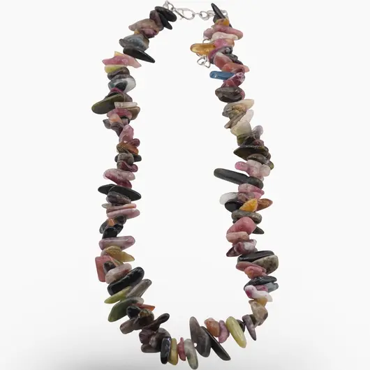 Colier Turmalina multicolora freeform 10-20mm