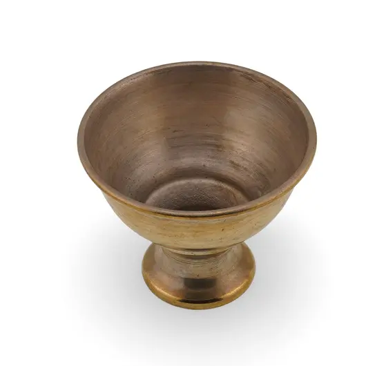 Cupa vintage din metal cu picior, 5cm, imagine 2