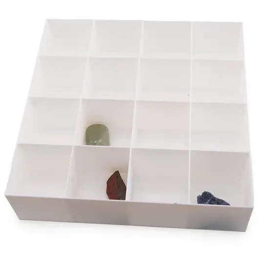 Cutie pentru cristale cu 16 de compartimente, alba - 20cm, imagine 2